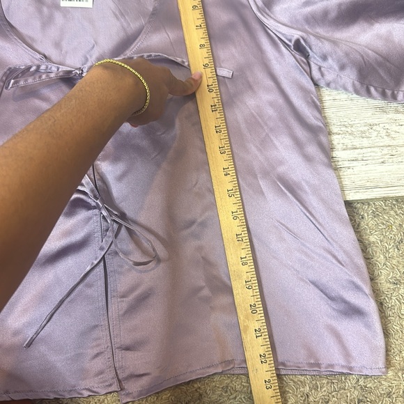 Maison Cleo AGNES deep red duchesse silk blouse Size L NWT - Picture 7 of 11